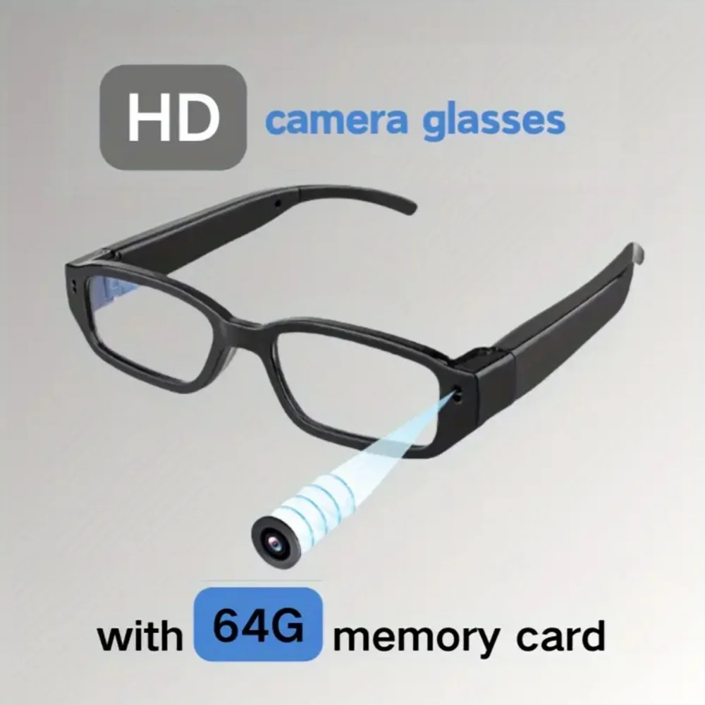 Black Smart Glasses with Camera & Discreet Design